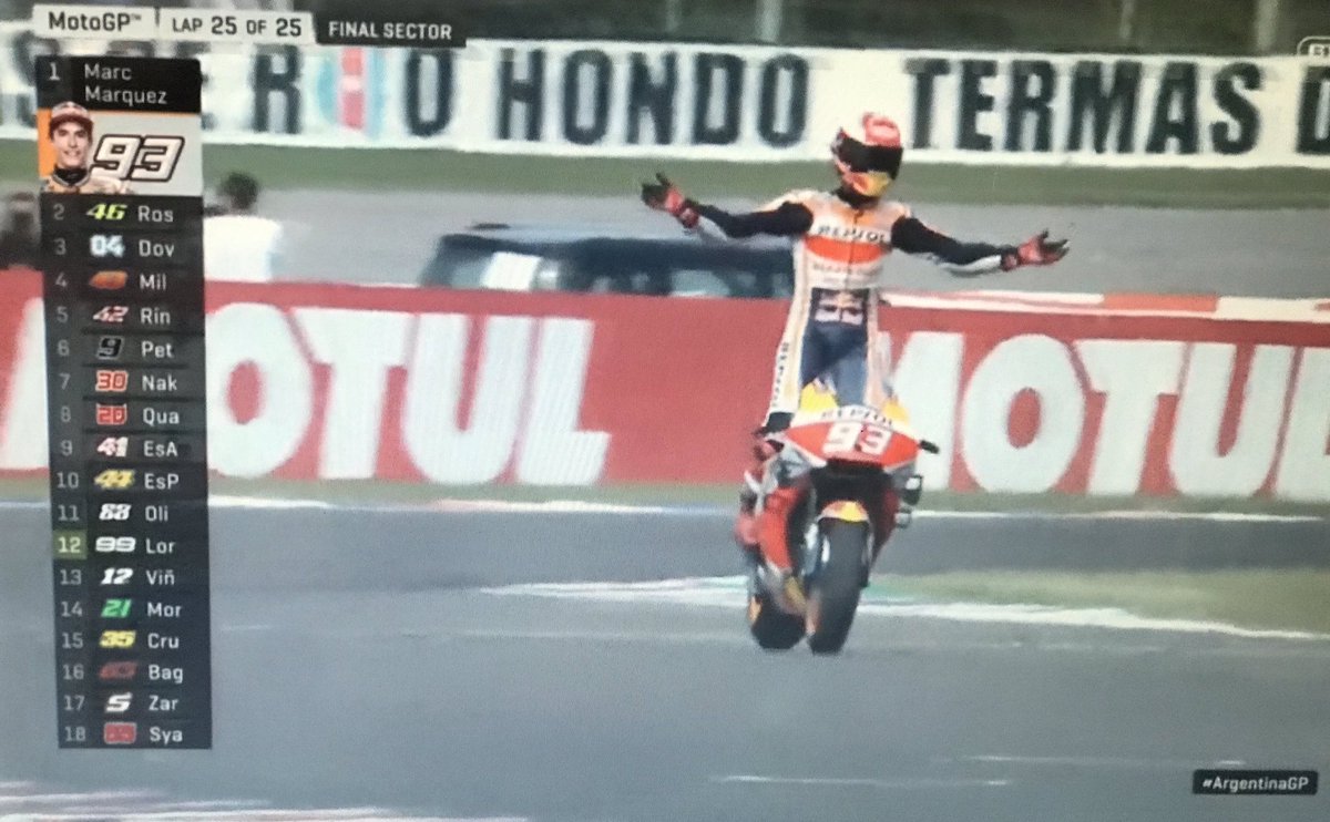 asoracing's tweet photo. De punta a punta y con gran ventaja #93 #Marq demuestra que es el mejor. 
Yessssss!! 🏍🏍🏍👍🏼👍🏼✌🏼

Me avisan cuando llegue de sus vacaciones #99 #Lor 😂😂🤣🤣 https://t.co/fZrezmgcKn