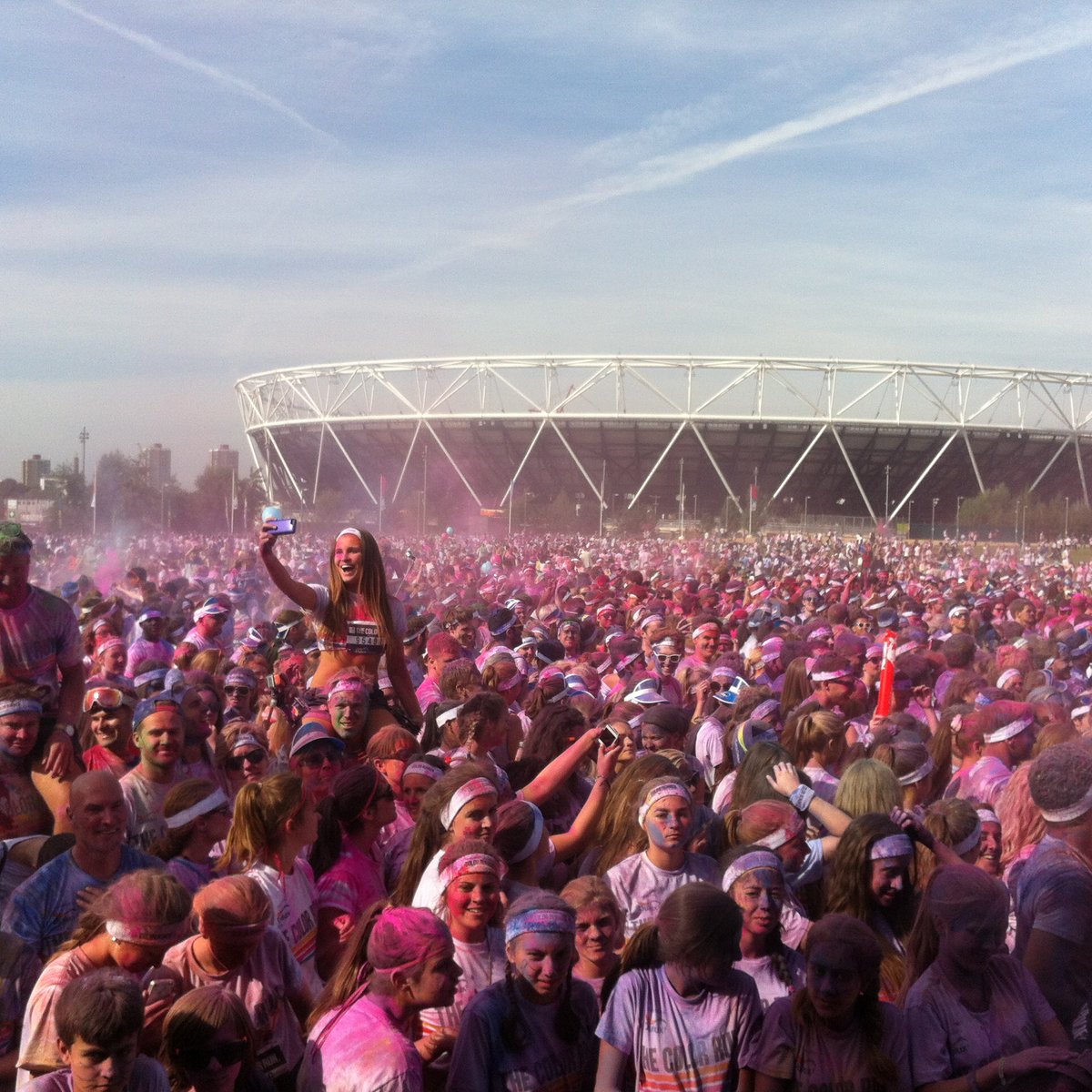 Wembley Colour Run#viewfromstage