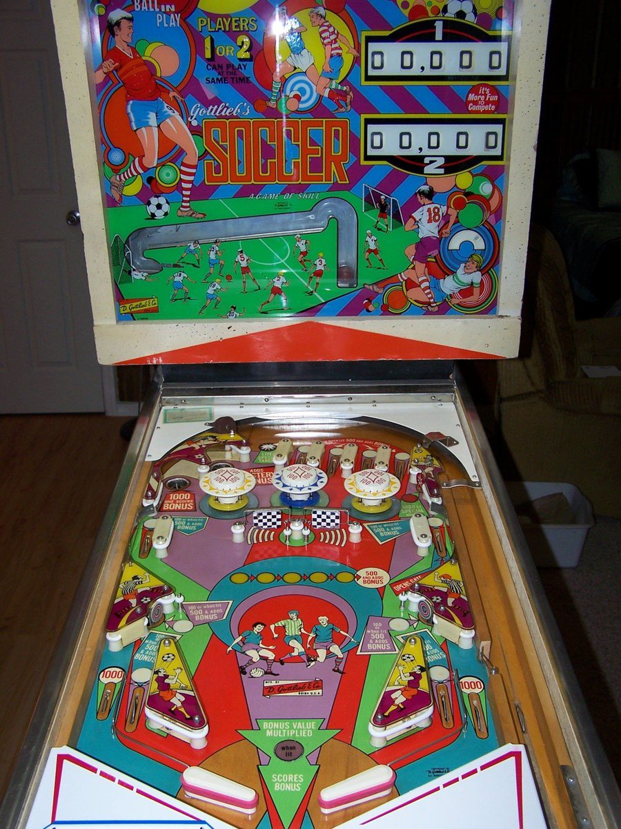 EliteGamerooms's tweet image. Congratulations  to the Reynolds family on their new purchase of the "Soccer" pinball  machine by Gottlieb, at Elite Home Gamerooms, Sarasota...
 #pinballmagic