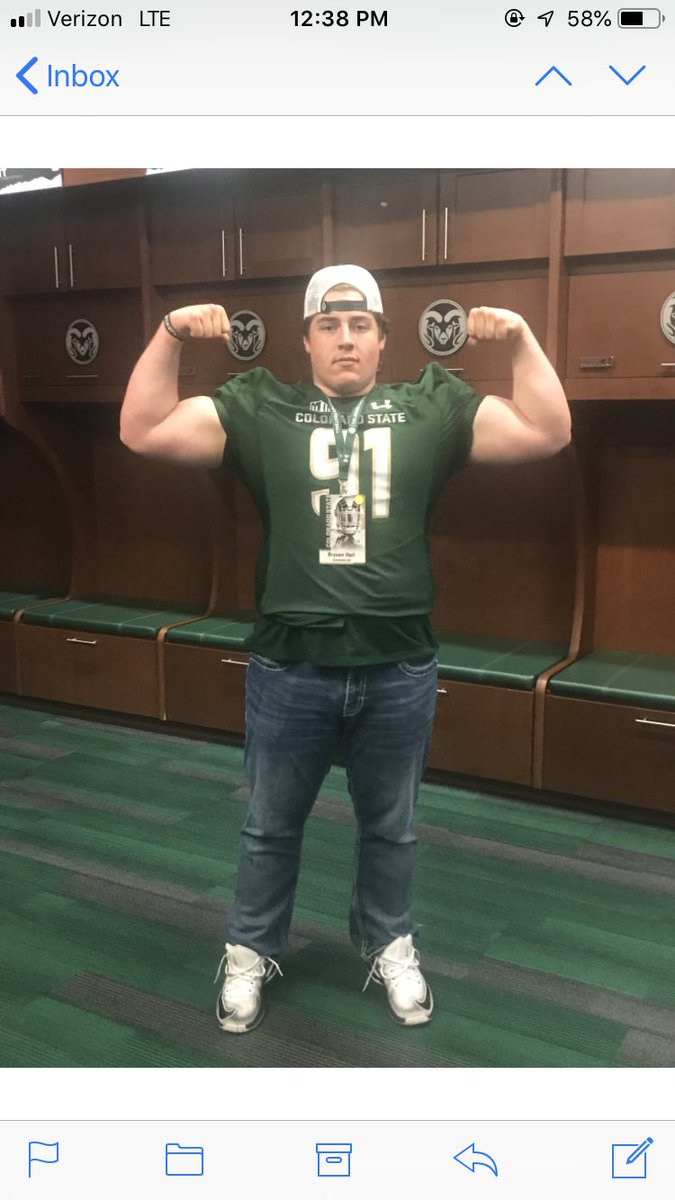 Bheil91's tweet photo. Thank you for having me up to CSU’s junior day, had an amazing time and experience @BryanApplewhite @CoachBobo_CSU https://t.co/5VTrNN1xND