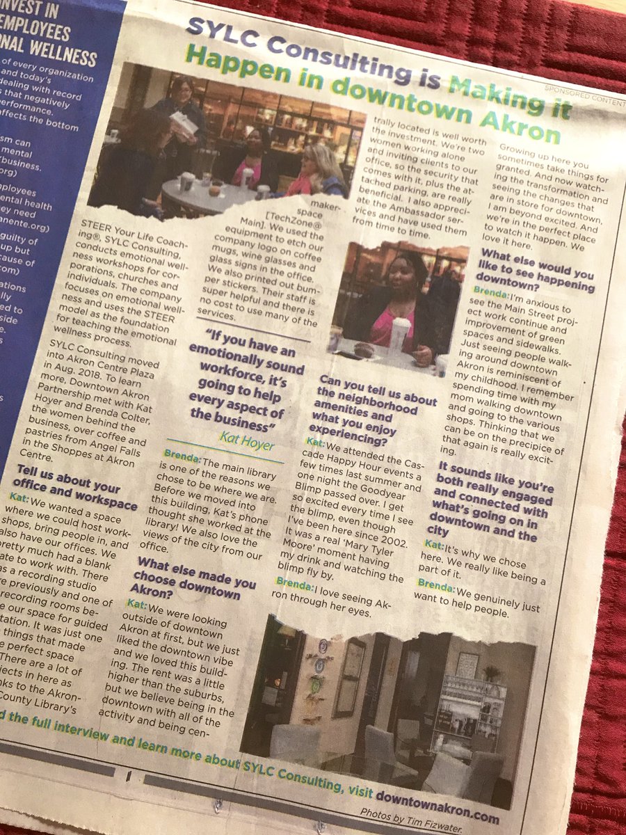 downtownakron's tweet photo. Our #MakingItHappen series continues with a feature on #SYLCConsulting. Grab today’s Akron Beacon Journal to read all about this great #downtownAkron business.
📸: @FitzwaterPhoto
https://t.co/lo6RXd0nmO https://t.co/gRvv3vrzeK