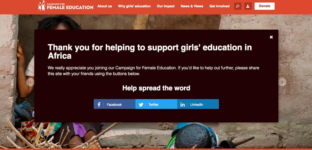 charbrown20's tweet photo. My first donation is to CAMFED and I am so excited and proud to be a part of this with all you amazing fans around the world. Thank you for a brilliant idea! #GlobalSussexBabyShower @freepeeper @KensingtonRoyal https://t.co/kVDsX2RpvG