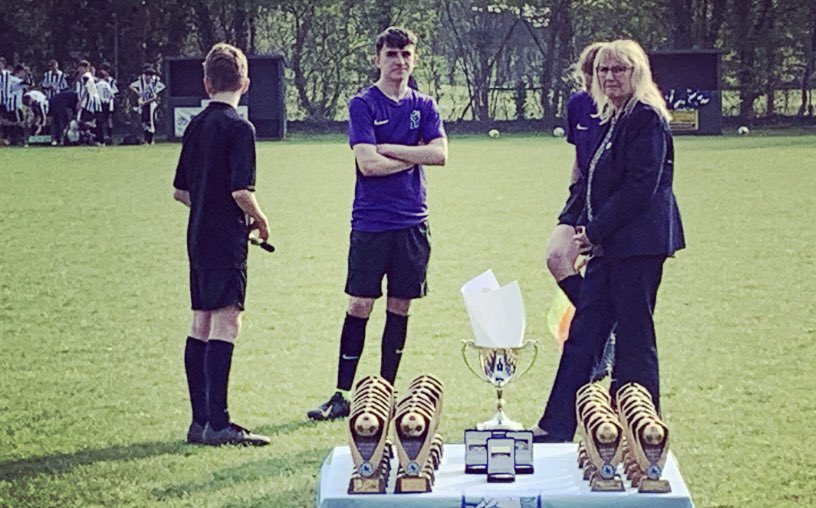 After playing in our 2:1 loss AET in the U15 Final, Leon Rowell picked himself up and reffed the U14 Final 30 minutes later. Great effort and did a great job!  #notallheroswearcapes. <a href="/CambsFA/">Cambridgeshire FA</a> <a href="/CambsFAReferees/">Cambs FA Referees</a> <a href="/cambridgesfa/">CambridgeSchoolsFA</a> <a href="/squeezefootball/">Squeeze</a> <a href="/CamVC_PE/">Cambourne PE</a> @SmallsBennie @RichardFullicks