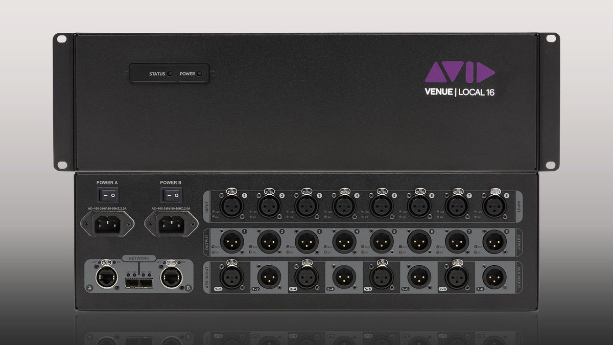 Avid's tweet photo. Expand the local I/O of your system with Avid VENUE | Local 16 — now available!
⠀
MORE INFO ▶️ https://t.co/2et1qlnG95
⠀
#s6l #venue #livesound #promixing #local16 #foh #monitors https://t.co/gKMsqfhLYS