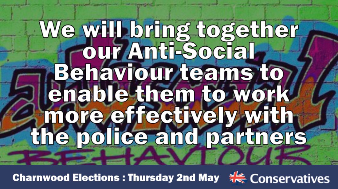 CBCtory's tweet photo. Our pledge for Day 6:
We will concentrate our fire power against Anti-Social Behaviour by bringing together our ASB teams, to work more effectively with the police and our partners. #ambitiousplans #Charnwood #Conservatives https://t.co/hnQeBNi0vt