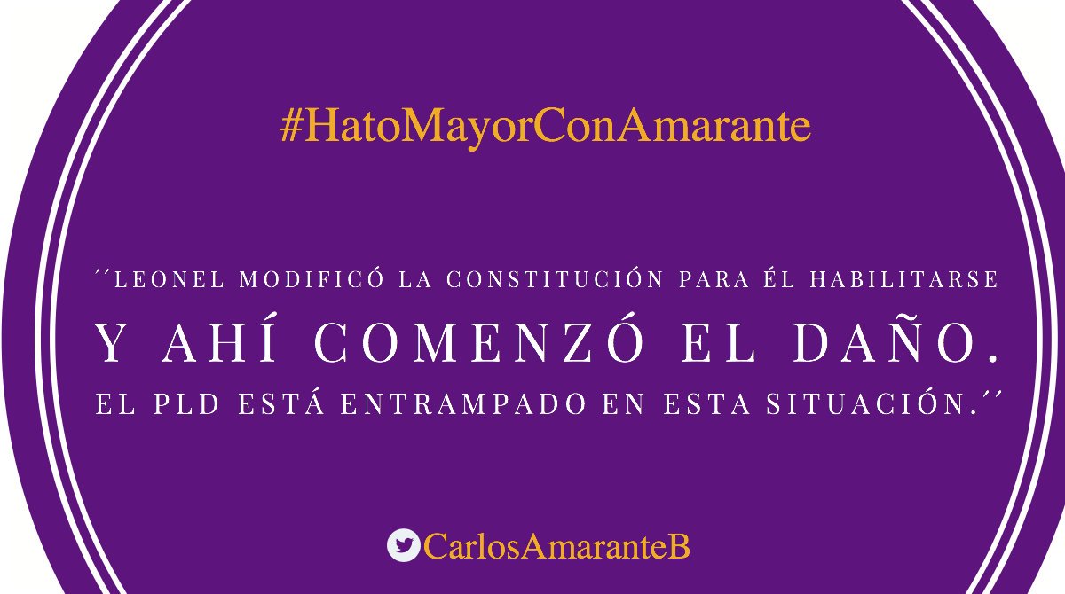 #HatoMayorConAmarante