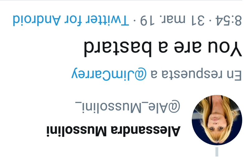 jgbordas's tweet photo. @Ale_Mussolini_ @JimCarrey I suggest you write so that your grandfather's fascist pig can read you from hell https://t.co/USHlXgtHYg