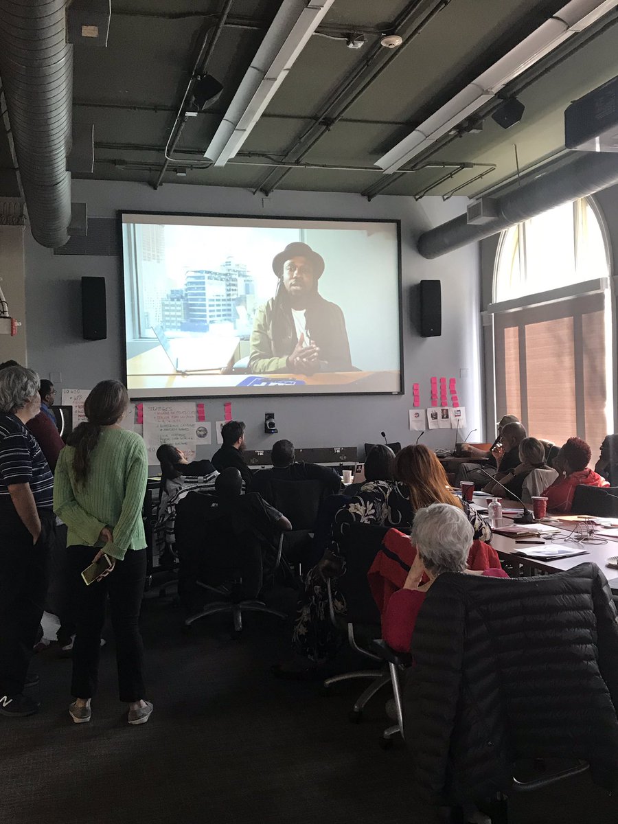 DCWFP's tweet photo. Our new party leaders hear from our National Director, Maurice Mitchell, about the vision of Working Families Party. #WFPTransformDC https://t.co/YkLXjFB4T9