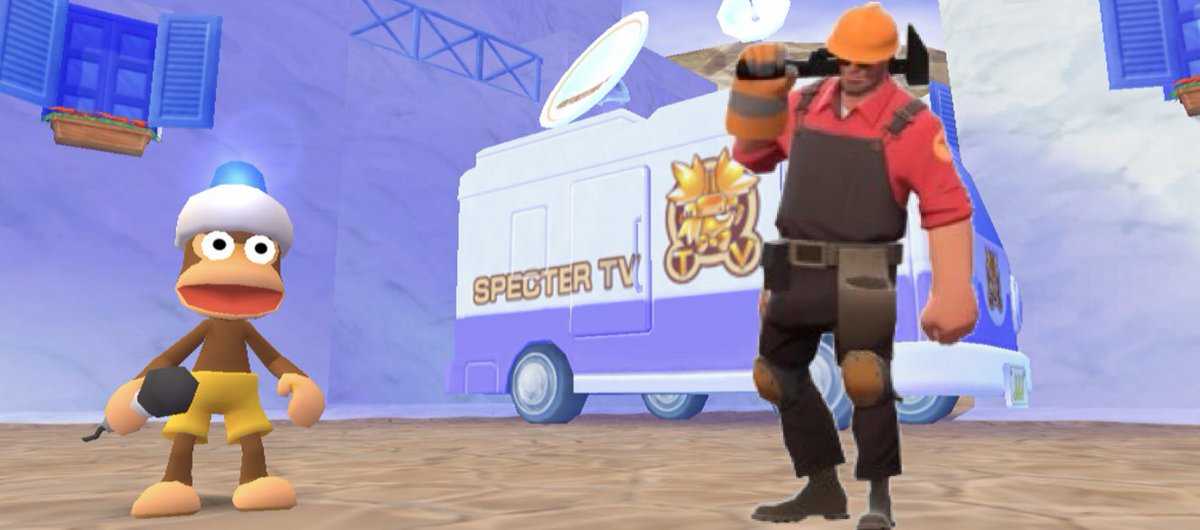 MillerM3mestar's tweet image. The Engineer visits Seaside Resort from Ape Escape 3 and asks the local T.V station if he could be part of the show @EngineerVisits