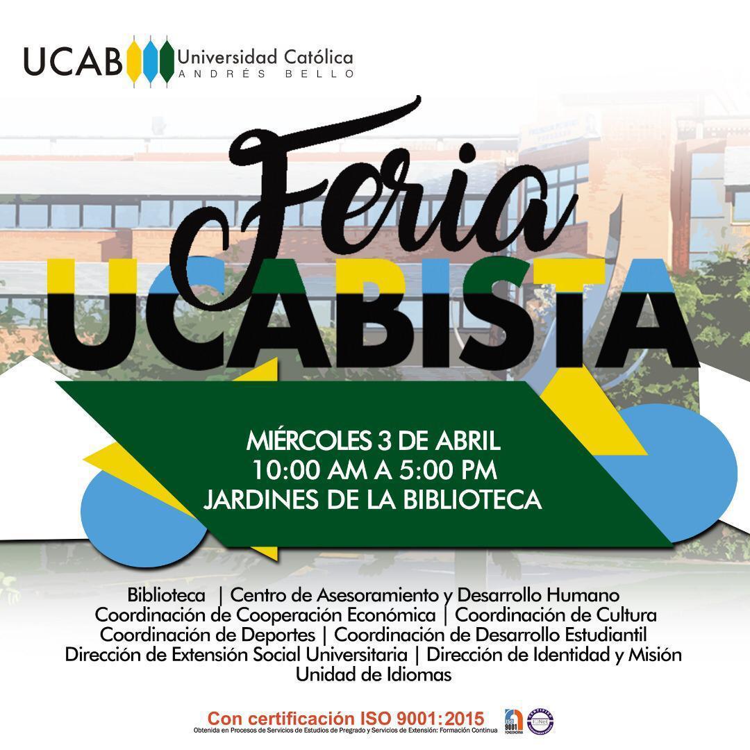 Cultura 🎨🎭🎤🎻 🎼
Deportes ⚽🏀🏓 🏆
Idiomas 🇧🇷🇫🇷🇮🇹🇬🇧
Voluntariado 🙌 
Programa de liderazgo 👥 
Modelos de Naciones Unidas 🌐 
y un sinfín de posibilidades más te brinda la vida universitaria en la #UcabGuayana ✨ ¡Descúbrelas en la #FeriaUcabista! 🙋