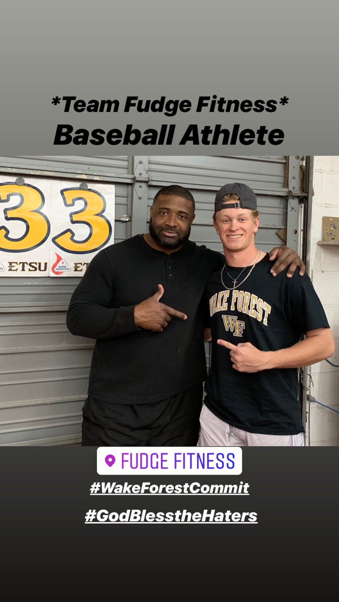 fudge33fitness's tweet photo. *Team Fudge Fitness*
Congrats!! To my Client.. #WakeForestCommit https://t.co/1Pcq5Y1XPz