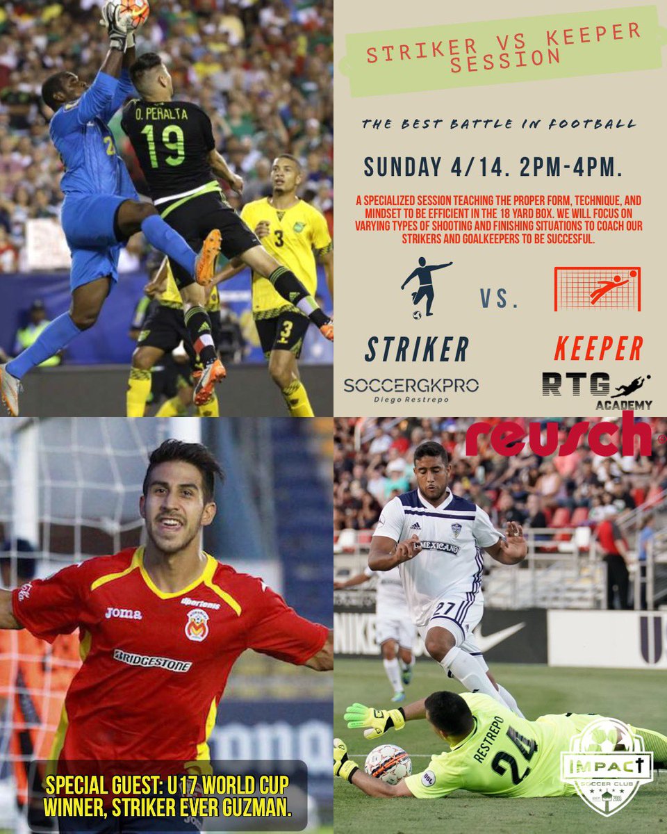 nextactiongk's tweet photo. STRIKER VS KEEPER SESSION!!!
The best battle in Futbol.
Two special Pro Guests.
Ever Guzman( Mexican international/U-17 World champion. Current professional player-striker.)
Ryan Thompson (Jamaican International/ Pro Goalkeeper Coach.)
https://t.co/ErjksfBc78 https://t.co/D4U1RXvPxM