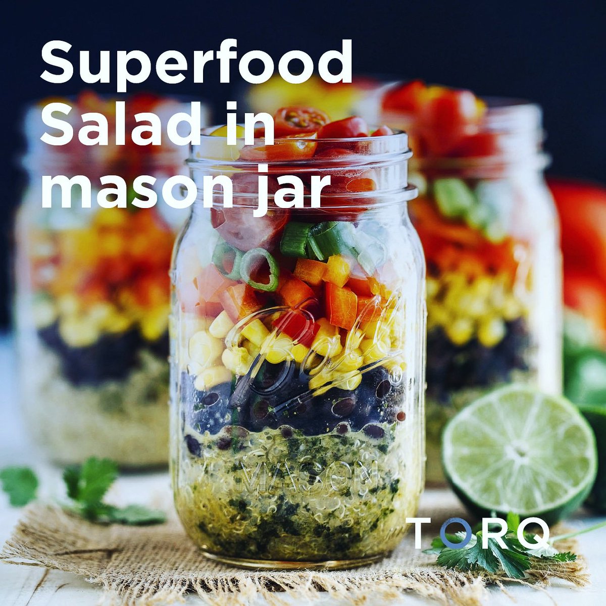 torqhk's tweet photo. Here's a quick and easy #mealprep idea: gather some of your fave #superfoods in a mason jar, drizzle a dressing and boom! You've got a satisfying, healthy meal ready to go. Include some broccoli, walnuts, blueberries, #quinoa, lentils, beets, spinach, squash, #avocado,  or kale! https://t.co/zhJ3EiyTDw
