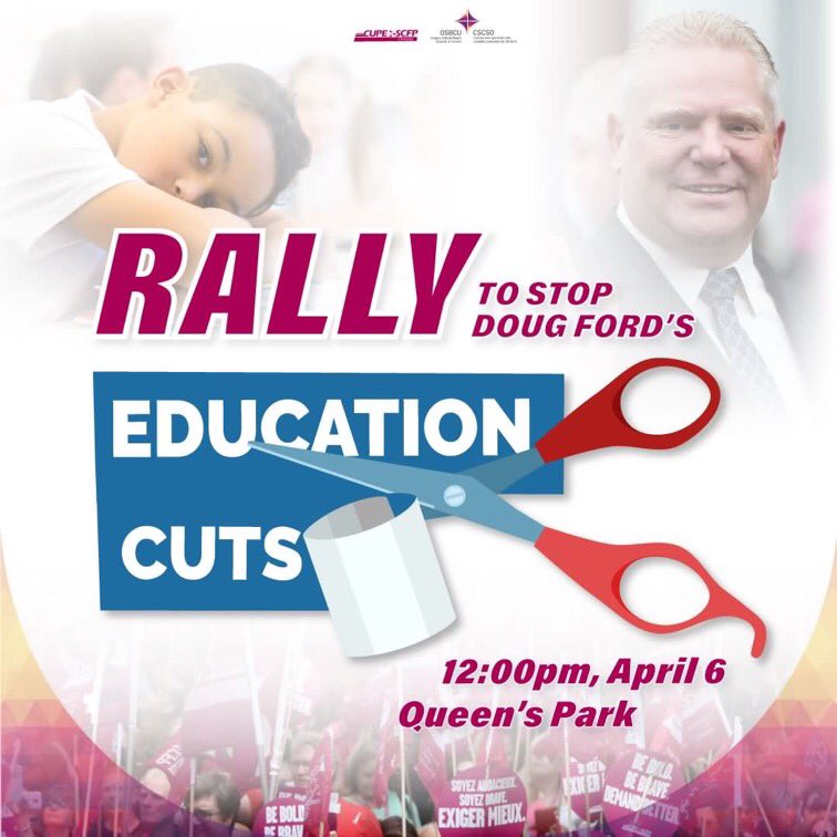 m4guire's tweet photo. Calling all stake holders in education, please sign up for a bus and join the Rally to stop the cuts to education. Sign up for a bus at https://t.co/X7o8Kb5Ak7 #osbcu #powerofpubliceducation https://t.co/izR8jx7MJP