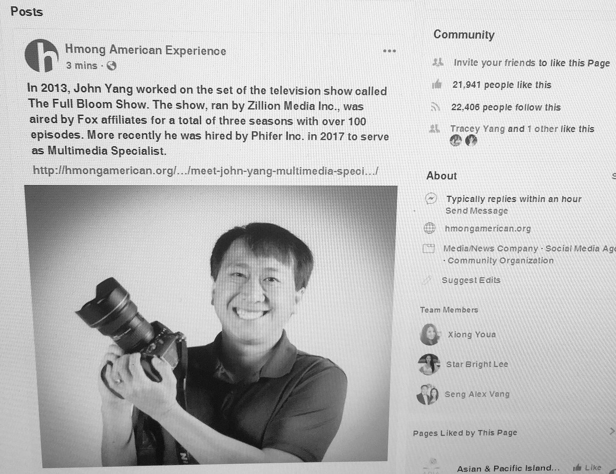 kyoproduction's tweet photo. Featured on February 25th, 2019.
#hmongamericanexperience #kyoproduction #videography #television #tvshow #hmong https://t.co/Er70DcX4a5