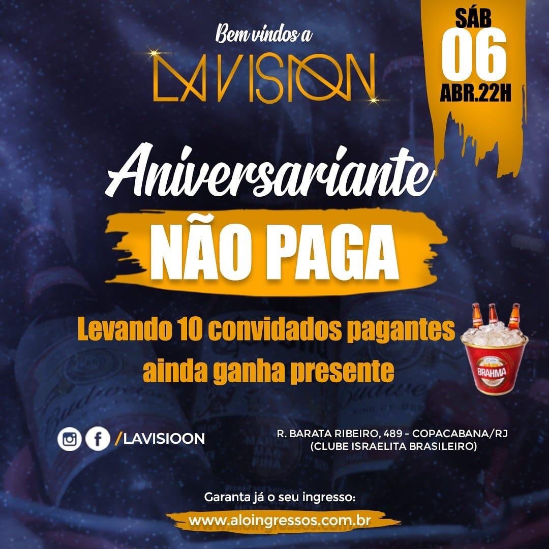 lavisioon_'s tweet photo. Comemore seu aniversário na Lavision! (Exigimos apresentação do RG para comprovação da data e isenção do pagamento)

Levando 10 amigos pagantes o aniversariante ainda ganha 1 presente!

Venha comemorar com a gente! Que #lavision #festarj #lavision2019 #carioca #funk #funkcarioca https://t.co/bghzlhwzme