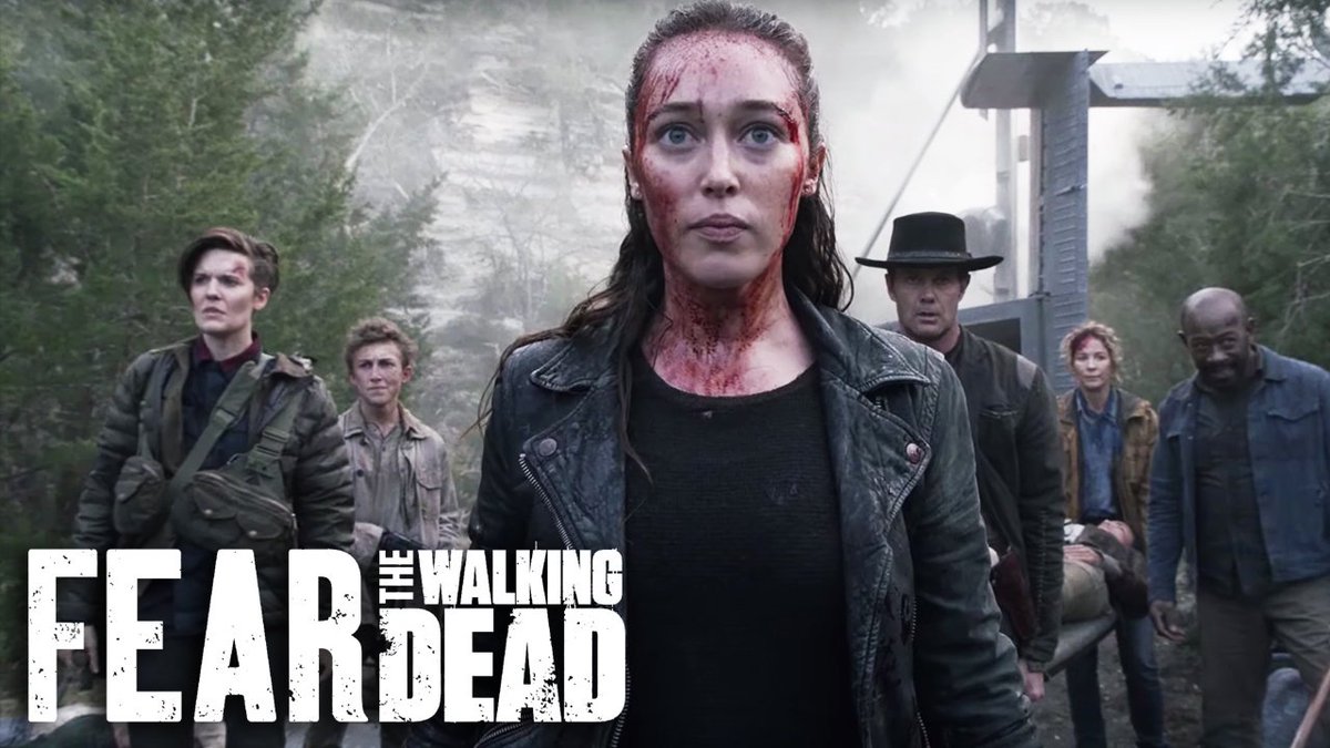 TheWalkingDead's tweet photo. The official trailer for #FearTWD Season 5 is here 👀 https://t.co/IA0BBlou4z https://t.co/zF9ChMlTWM