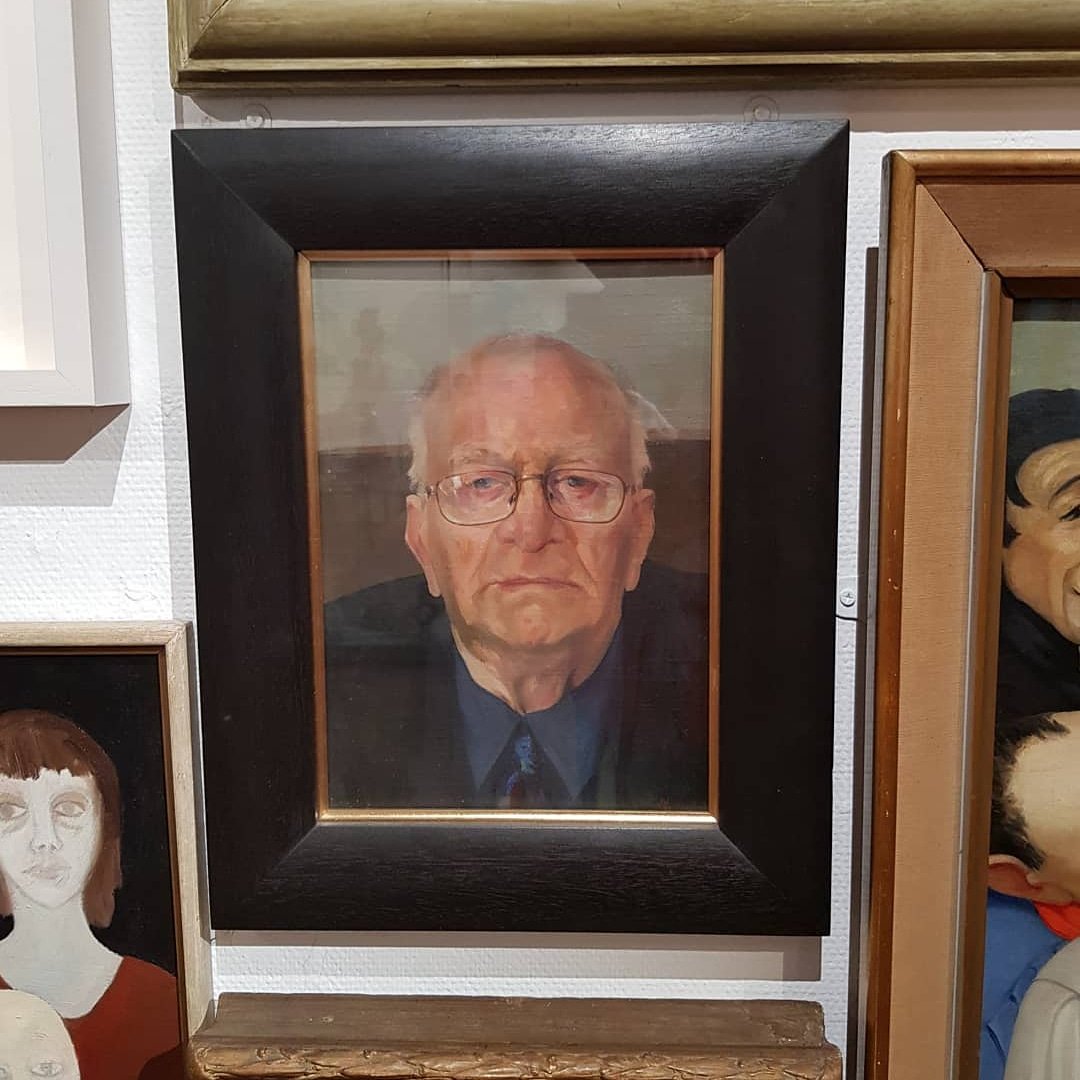 Jasonart70's tweet photo. My portrait of St Ives artist #BryanPearce on show at @Cornwall_Museum #cornwall https://t.co/rg8ku0gmWk https://t.co/f1PipiRgZi