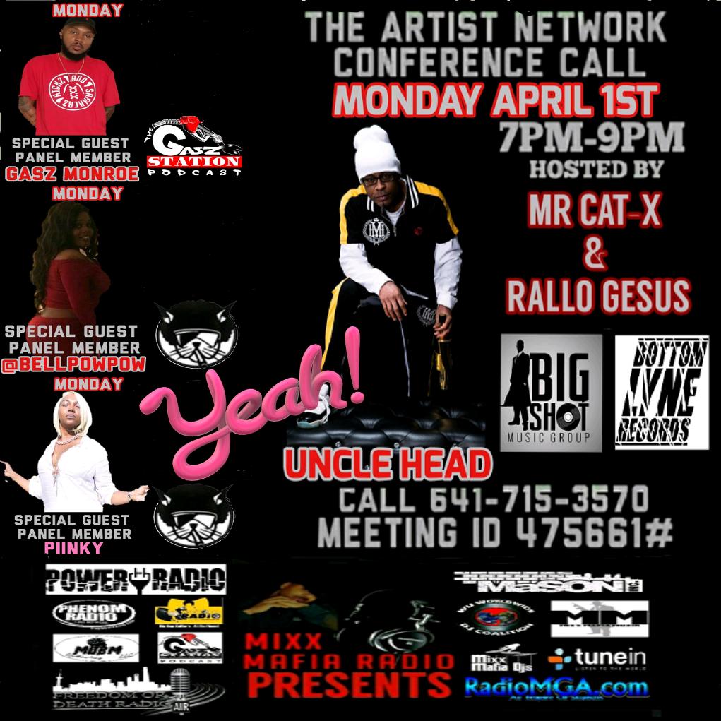 Feedthadogg's tweet photo. Tomorrow Night get some Industry #KNOWLEDGE from the 1 &amp; only Special Guest @unclehead72 #UncleHead on @MMRadioDotCom @ArtistNetworkCC With Guest Panel members @GaszMonroe @bellpowpow @IllinoisJones88 Phone 641-715-3570, Access Code 475661# S/O 2 @Ms_queencity @RadioAssociates https://t.co/j9K3ZUEUGz