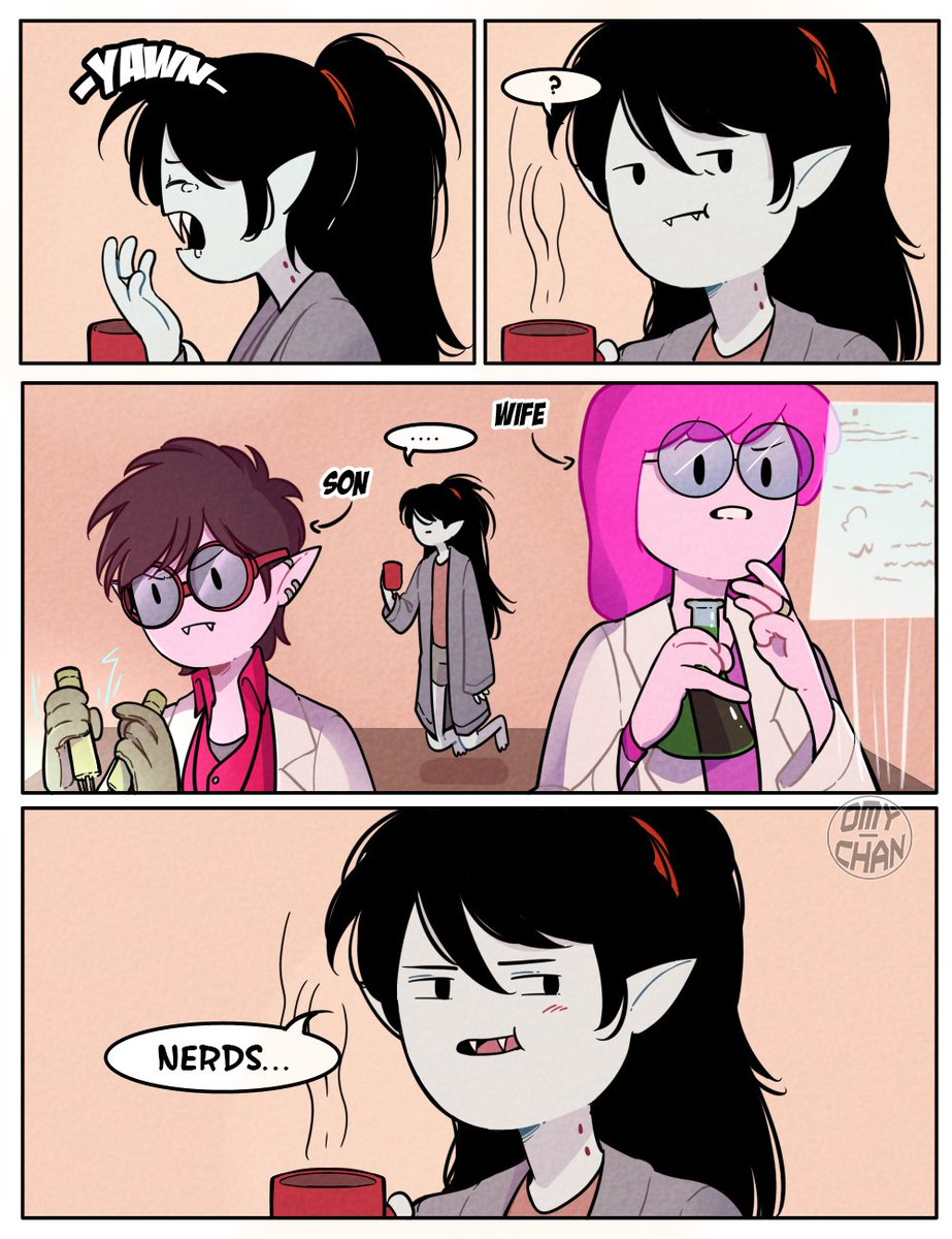 「Bubbline family Marceline and her nerds 」OmyChan COMMISSIONS OPEN の漫画