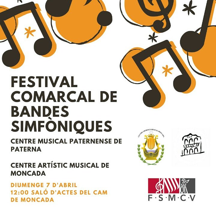 Diumenge 7 d'abril a la nostra societat viurem un matí molt musical!! 

FESTIVAL COMARCAL ORQUESTRES 10:30🎵

FESTIVAL COMARCAL DE BANDES 12:00🎼

SALÓ D'ACTES DEL MUSICAL.

#SomdelMusical #CAMMoncada #Paterna #Moncada #Meliana #orquestra #banda #HortaNord