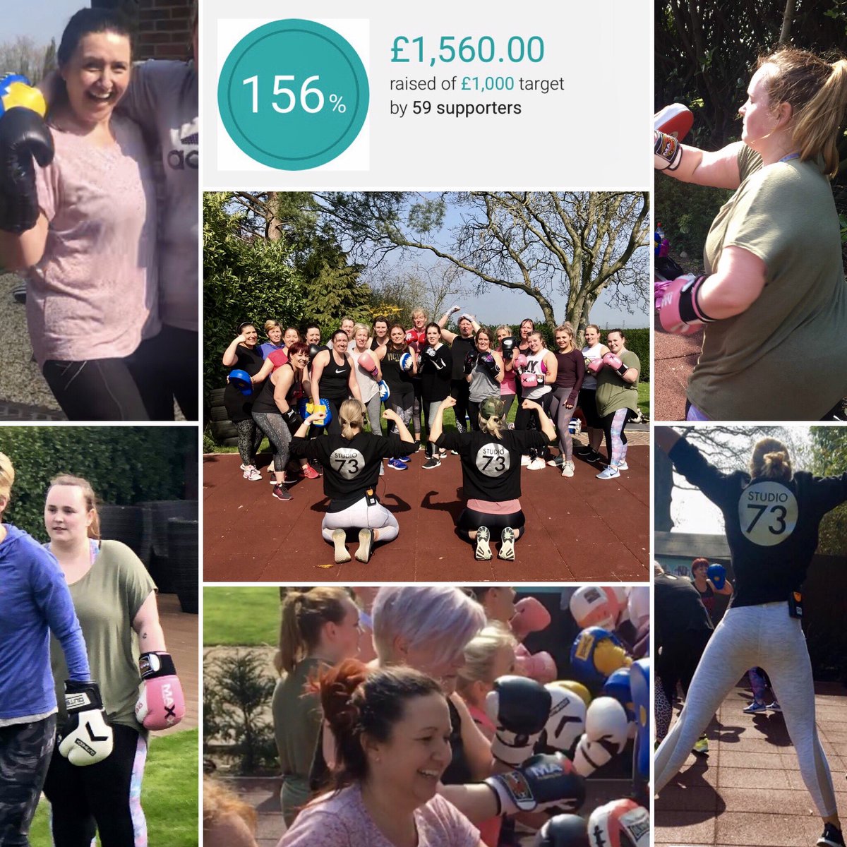CompartmentFire's tweet photo. Congratulations to Chloe, Donna and Claire who took part in a 3 hour Boxathon at Studio 73 this weekend, and helped raise an impressive amount of money for Ovarian Cancer Action 👏🏼 👏🏼 👏🏼 

It’s the boys turn next... Mark, Colin, Sean, Mike???? 😂 https://t.co/Ivq07SG3Pw
