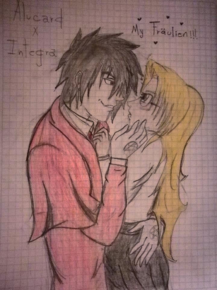 Alucard & Integra, Hellsing, love, kiss