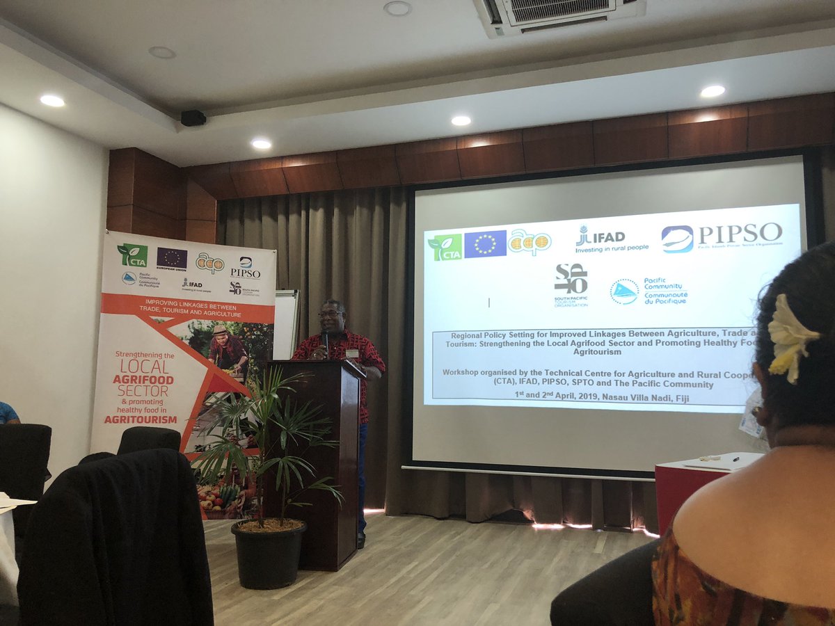 stuk6453's tweet photo. Great to see Ambassador Joy back in Pacific as DG Trade ๐ป๐บ: setting scene at #PacAgriTo 2019 with history of @PressACP established @CTAflash under Cotonou+important work on Agritourism linkages across regions. Linking #trade #tourism #agriculture https://t.co/YCbew6VN8c