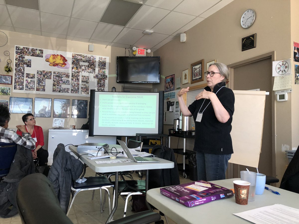 garthmullins's tweet photo. “It takes straight people quite a while to figure out what ‘goof’ means.” Ann Livingston on how to organize a drug user group. She &amp; I are in Prince George speaking at @POUNDSproject forum https://t.co/lz9zUMDRIk