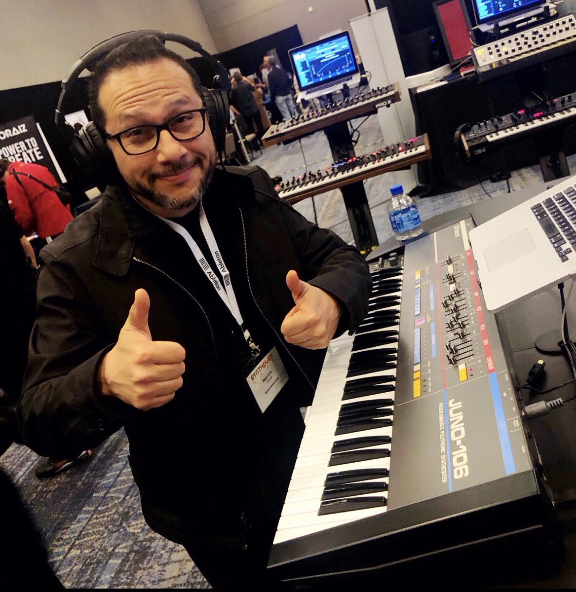 Spectrasonics's tweet photo. Awesome moments at the Spectrasonics booth today! #spectrasonics #Omnisphere #synthplex #synthplex2019 https://t.co/ET94x5jEWh