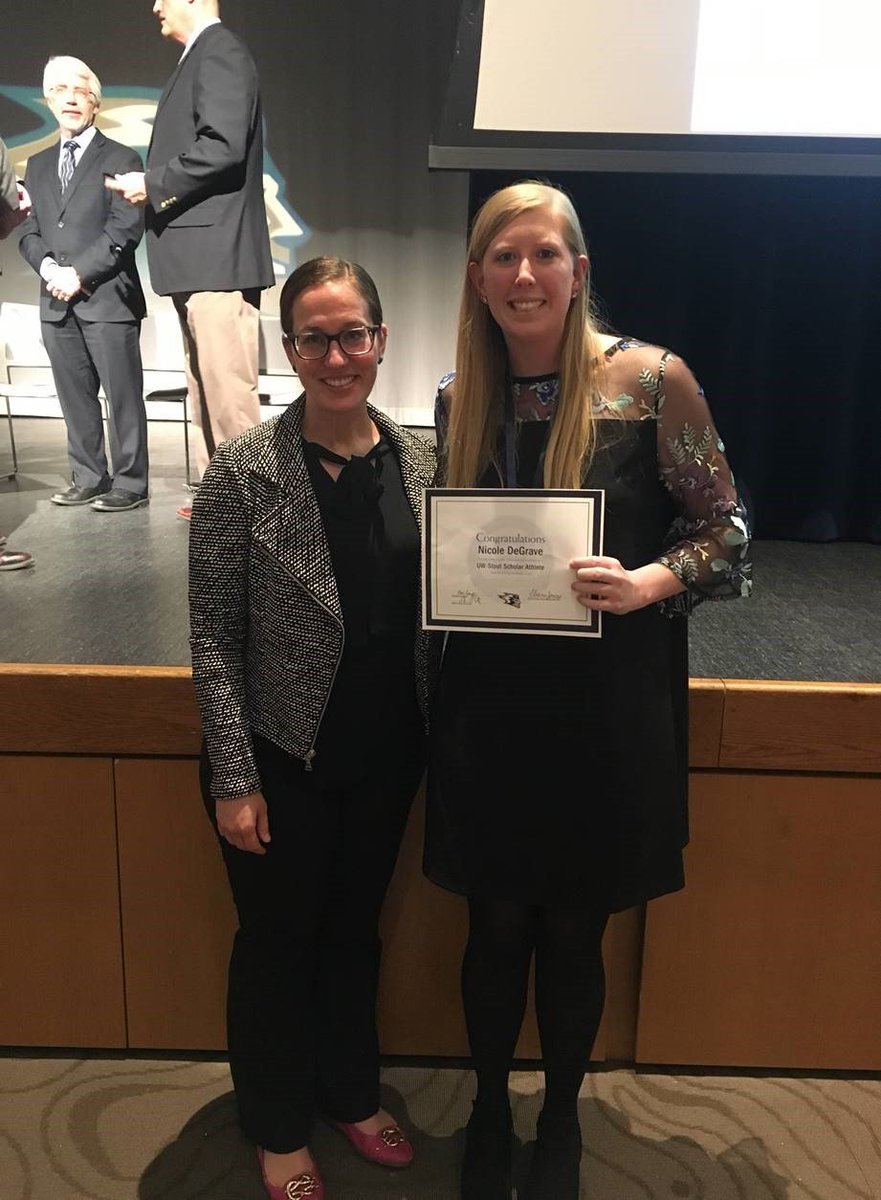 HDFSBeTheChange's tweet photo. HDFS Senior Nicole DeGrave was recently recognized as a Scholar Athlete at the Scholar Athlete Awards Ceremony on March 19th. Congratulations Nicole on all your hard work! #uwstout #hdfsbethechange https://t.co/5AG1Q6mRel