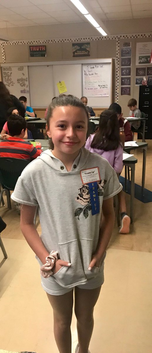 MsBurkett5th's tweet photo. This sweeties art was chosen to be displayed at central office! #LL5th #proudteacher https://t.co/TaMfXTQfc9