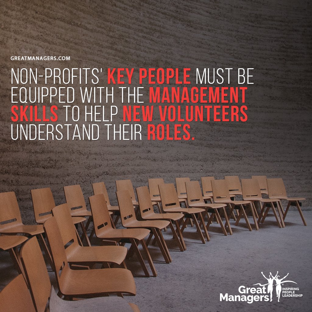 great_managers's tweet photo. Non-profits' key people must be equipped with the management skills to help new volunteers understand their roles. If you want more info visit => https://t.co/SMTuKLeQAd #managementskills #keypeople #leadershipskills #leadershipdevelopment #greatmanagersau https://t.co/YtSY4uQclH