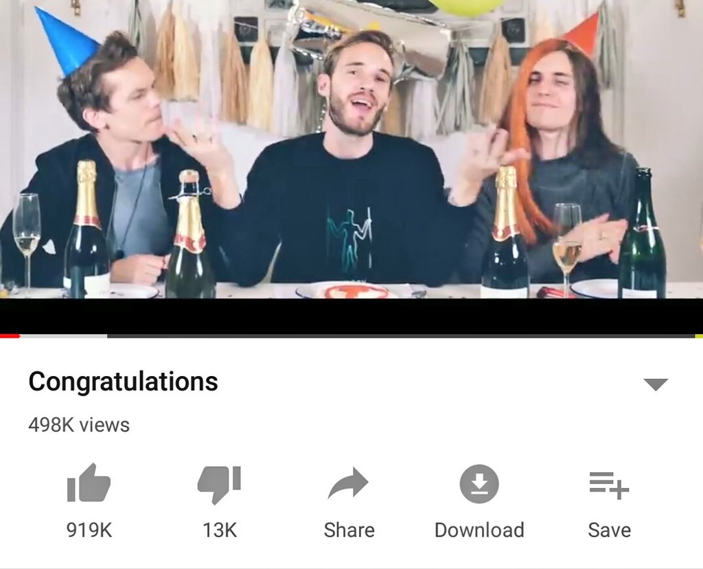 Congratulation <a href="/pewdiepie/">pewdiepie</a> you successfully killed <a href="/YouTube/">YouTube</a> 😂😂