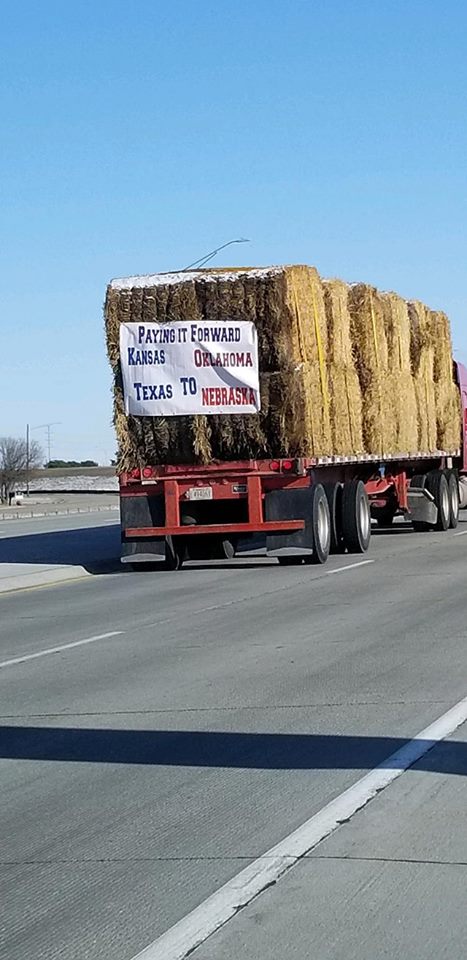 NEStatePatrol's tweet photo. We've seen a lot of these in the past few weeks.

Can't thank our neighbors enough for the help they've sent to Nebraska.

#NebraskaStrong #MidwestProud https://t.co/uIqKuaCJnM