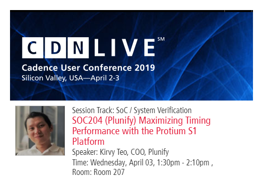 plunify's tweet photo. I am speaking at #CDNLive Silicon Valley on April 03. More people are facing timing issues during FPGA prototyping, especially with high-speed IPs. If you are attending, join me to get an overview of how InTime can fit into a prototyping flow without changing any RTL. https://t.co/rNrPrWsn3H
