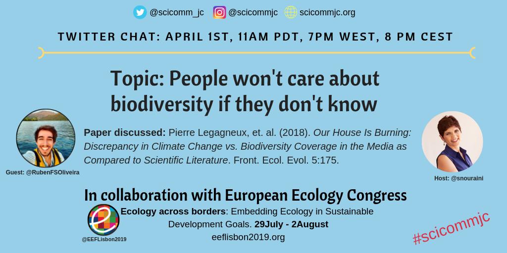 snouraini's tweet image. Looking forward to hosting this chat tomorrow discussing the importance of including biodiversity in our conversations about climate change.  Hope to see you there! #scicommjc  #biodiversity #ClimateChange