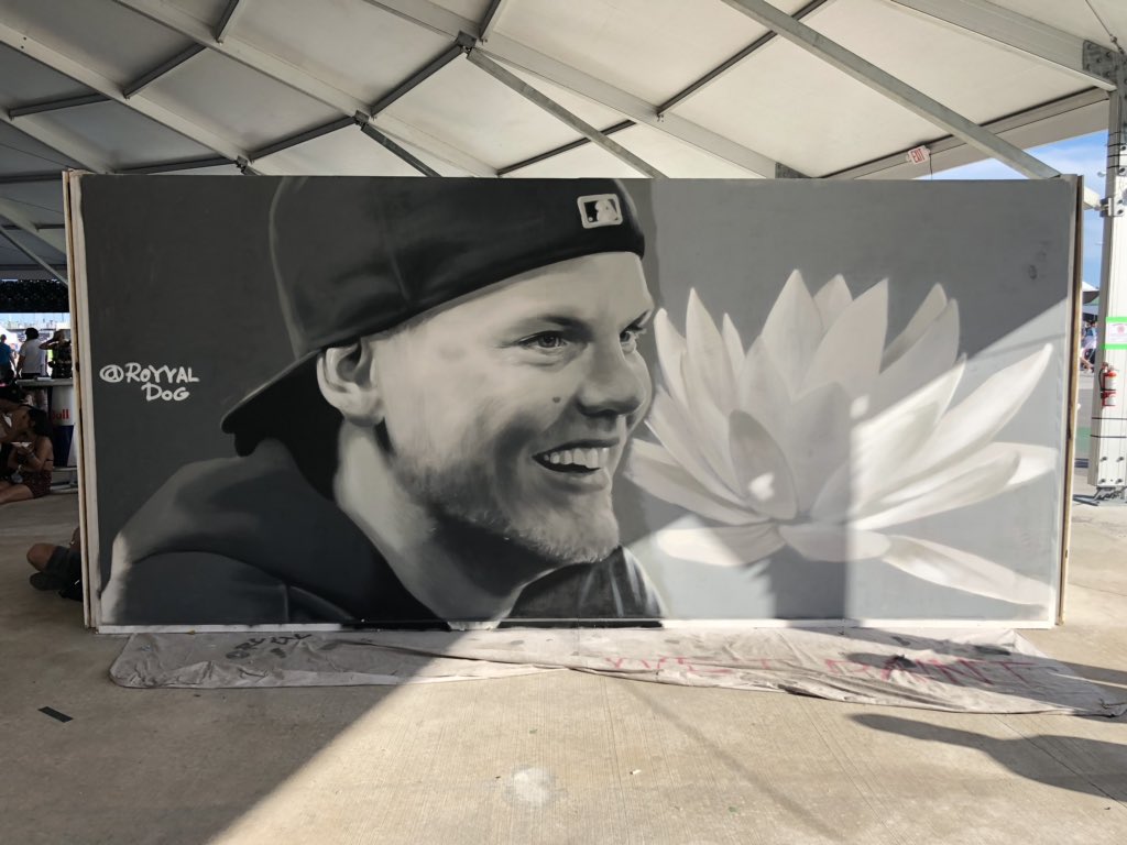 Mural of Avicii by Korean Graffiti Artist Royyal Dog