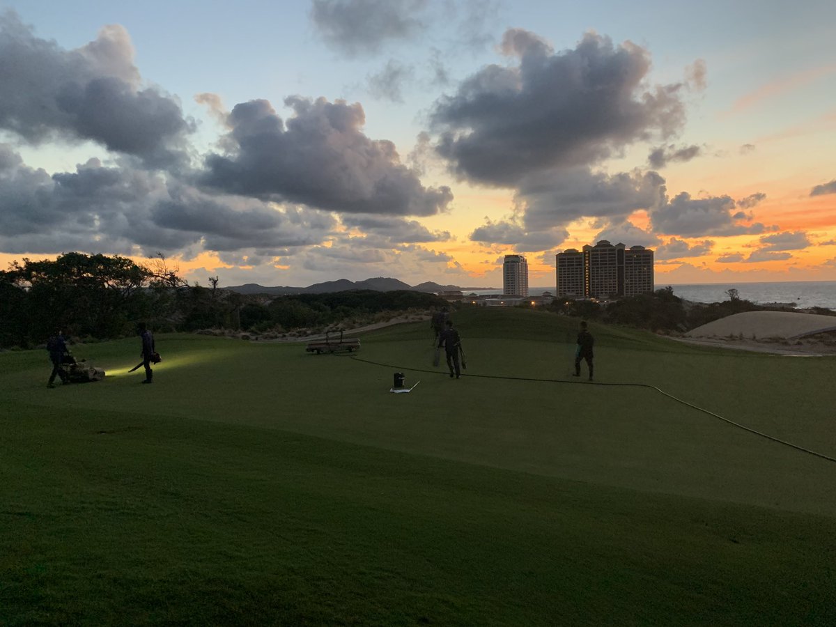 Verticut, double cut and a spray on greens <a href="/BluffsHoTram/">The Bluffs Ho Tram</a>