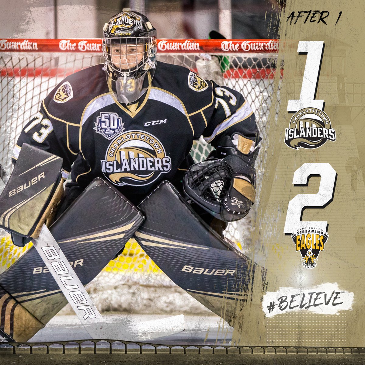 IslandersHKY's tweet photo. And the first period is over! Cape Breton still leads 2-1. Shots in the period went in our favour though, 11-7. #BELIEVE #QPlayoff
Tune in to the game on @Ocean100 with George Matthews and Cory Arsenault! https://t.co/lwpE3rnUzN https://t.co/O7rBcycOdY