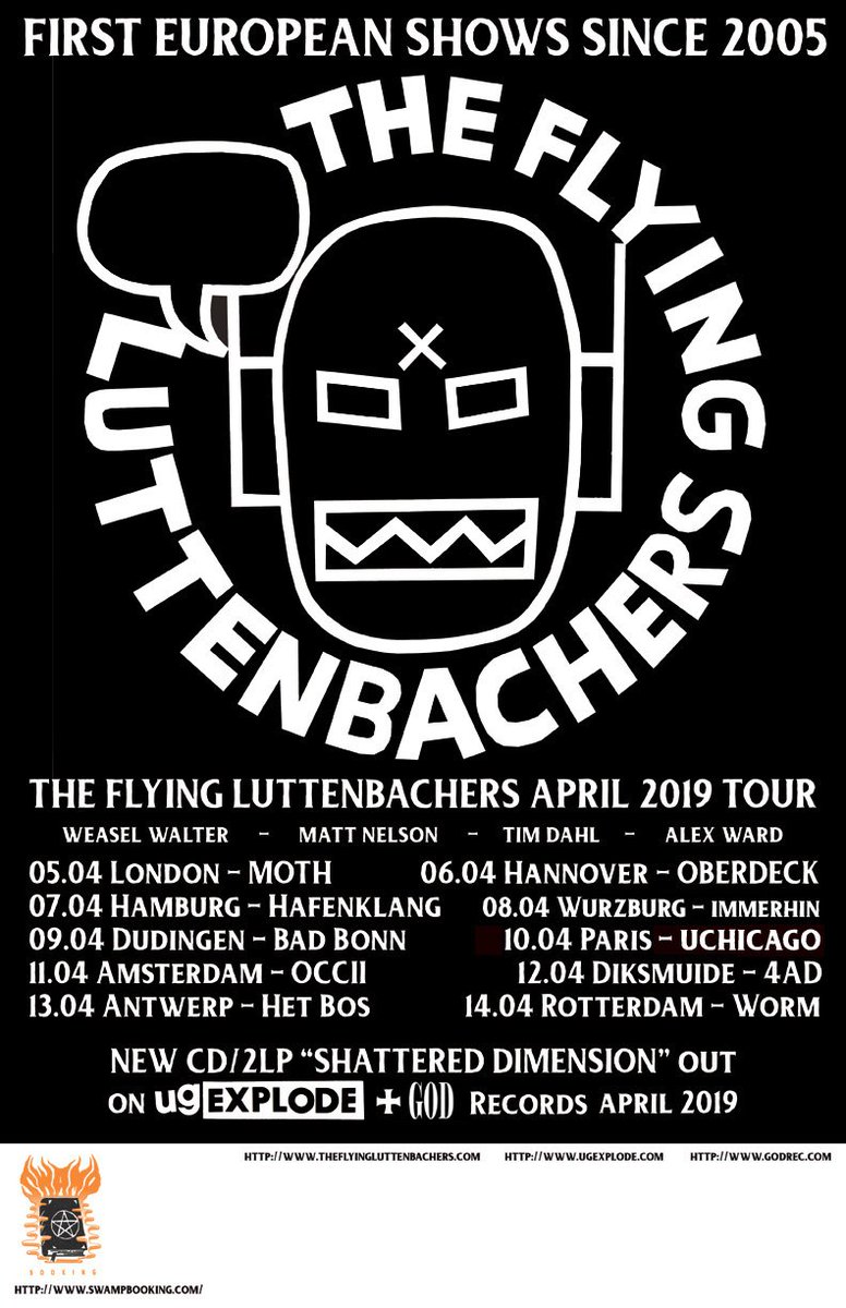 ugEXPLODE's tweet image. THE FLYING LUTTENBACHERS APRIL 2018 EUROPE TOUR starts next week

theflyingluttenbachers.bandcamp.com