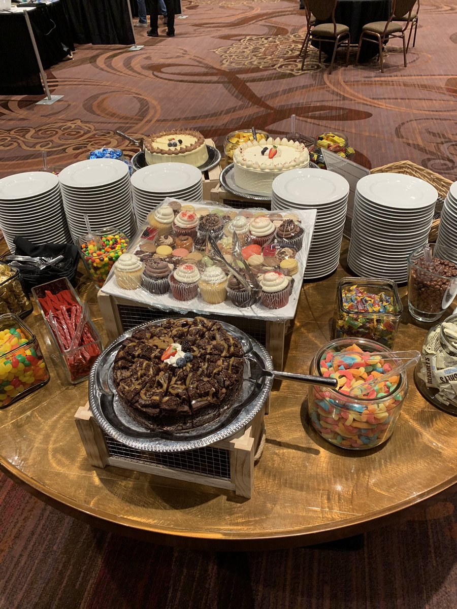 van_zackary's tweet photo. @DougAsh knows how to throw my kind of an event. Look at this dessert table @TPAC2019!!!! https://t.co/uE9LWgLuIx