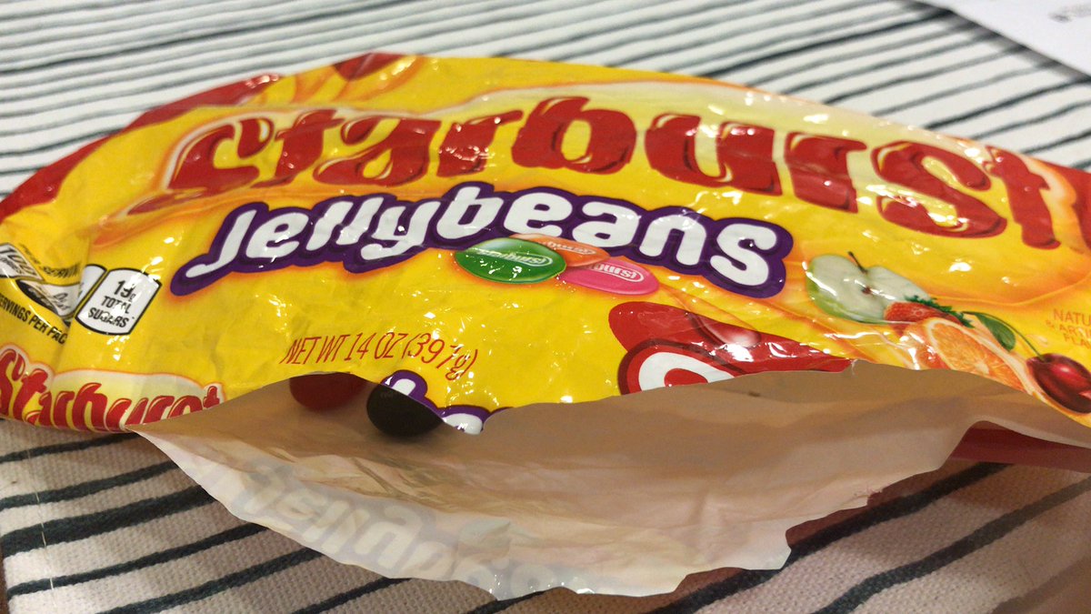JQFitz's tweet photo. Got my first bag of @Starburst jelly beans for 2019 yesterday afternoon and I’m ready for my second!🙈💜 https://t.co/Hf0TjGMmEB
