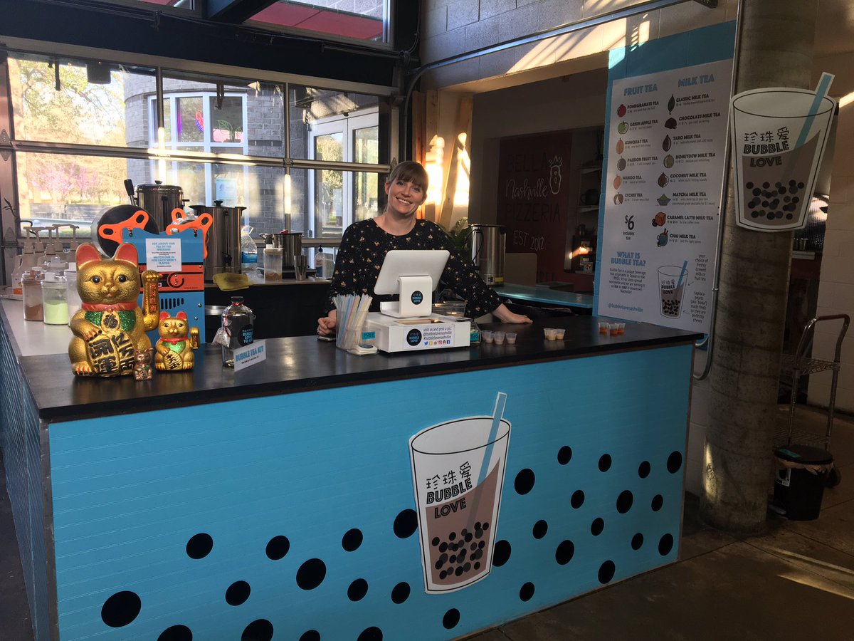 Bubblelovenash's tweet photo. We are so grateful to go into our 9th month serving Bubble Tea in #Nashville’s Farmers Market. Our lucky kitty has a family now and we’ve grown a few more flavors to the Bubble Love family. Make your way over to visit sometime this spring! #Nashvilledrinks #bubbletea https://t.co/cFkoTUgg3y