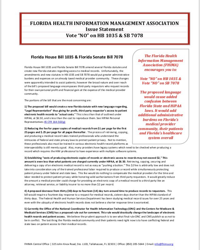 TaralynVico's tweet photo. OPPOSE SB7078 @JoseJavierJJR @Gayle_Harrell @FarmerForFLSen @AnneMahalik @KCooperHIM @Brad_Justus @LRennFHIMA https://t.co/mzYUVUb7ft
