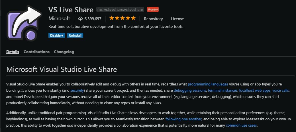 CodeAndLonely's tweet photo. @_RyanRealMcCoy Sweet! Glad it's helped!👍🏼
Update on my end: I added LiveShare to my list of #VSCode extensions in the past week. It's great for setting up a secure server for #collabCoding. It's like a "sister" extension to LiveServer. There's a version w/audio too.
https://t.co/rWcoqAaYDk https://t.co/vwYeJmjnkD