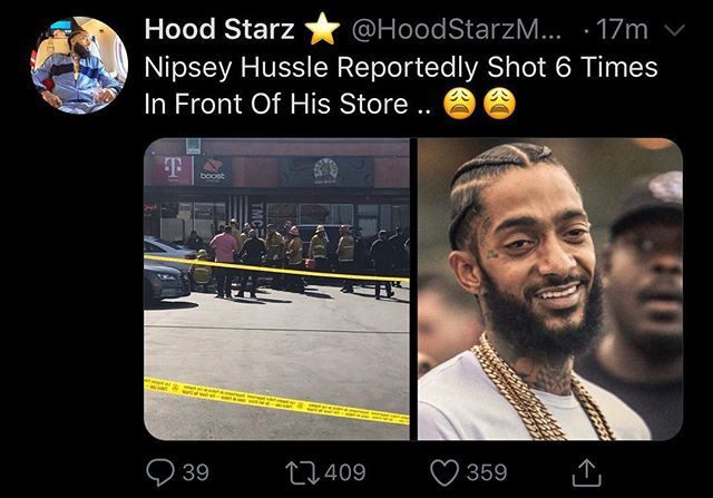 InTheMix_Pod's tweet photo. Please say this is fake.....
#NipseyHussle https://t.co/TUiOGTdT36 https://t.co/nS4uhRii4A