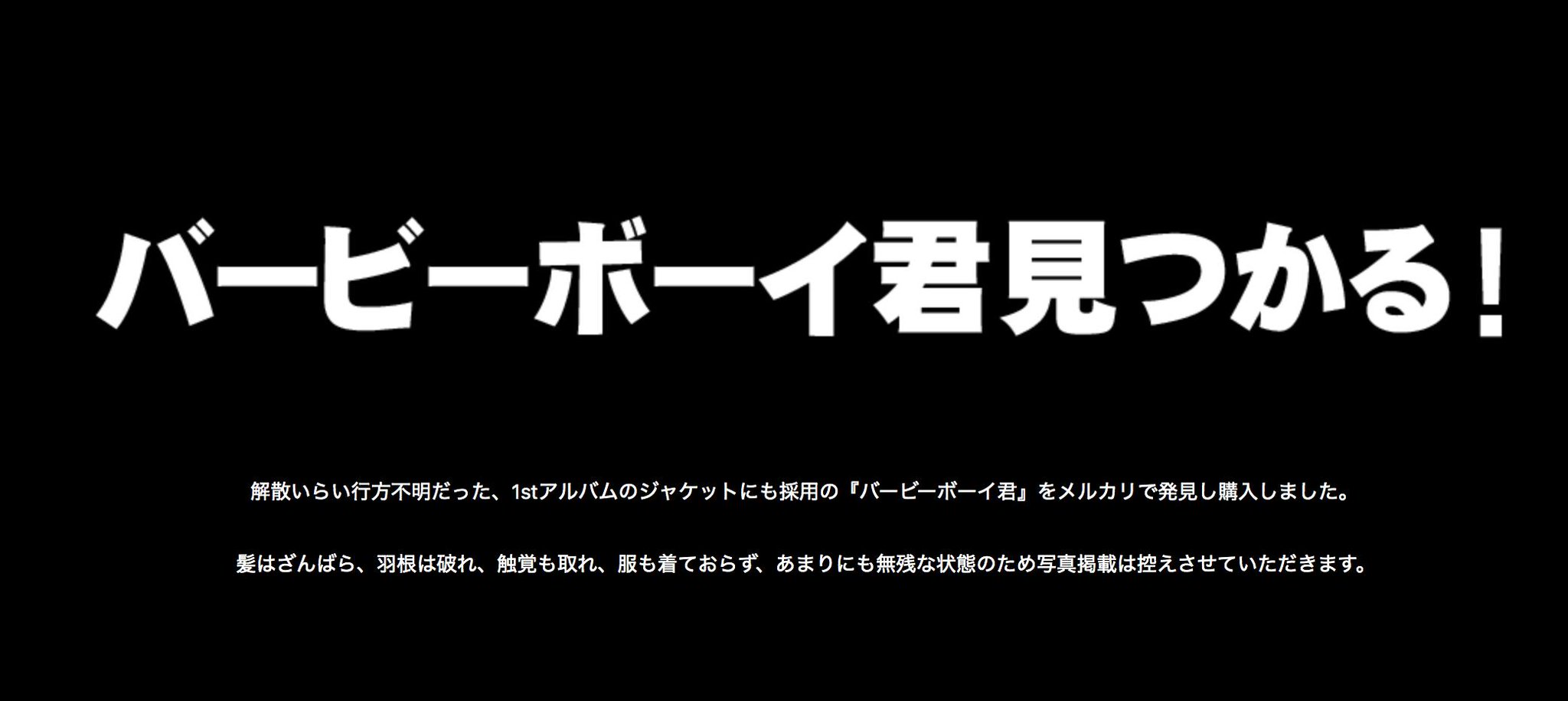 のそ子 羊毛フェルト動物本発売中 در توییتر バービーボーイズオフィシャルサイト エイプリルフールネタかなと思ったけどみつかったバービーボーイ君 これかよ