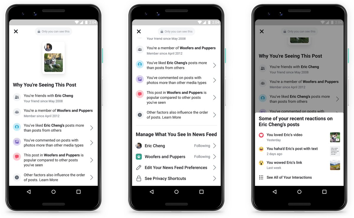 Facebook Not Sure Why You Re Seeing A Certain Post In Your News Feed We Re Giving You New Ways To Learn Why And Easier Access To Controls To Personalize Your Feed Facebook Not Sure Why You Re Seeing A Certain Post In Your News Feed We Re Giving You New Ways To Learn Why And Easier Access To Controls To Personalize Your Feed