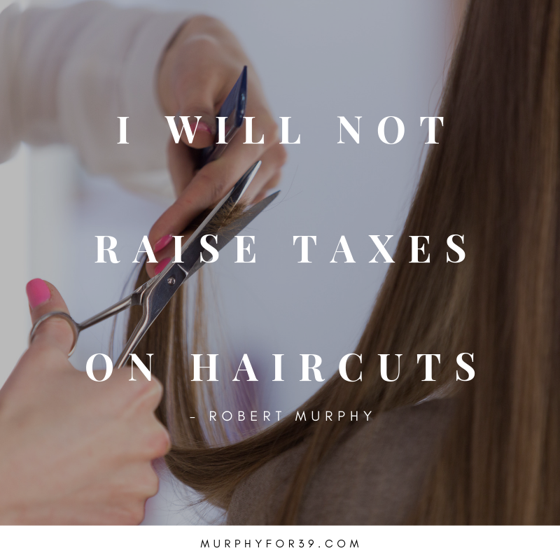 Murphyfor39's tweet photo. I have more of a chance of starring in a Pantene commercial than of this latest lie by my opponent being true. For all the hair-raising issues we should be concerned about - like fully funding public schools - visit my website. #proudbald https://t.co/TXtDUuTKOY